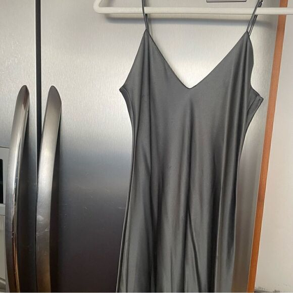 nili lotan women's  maxi cami dress gunmetal XS SOLD OUT - Picture 6 of 8